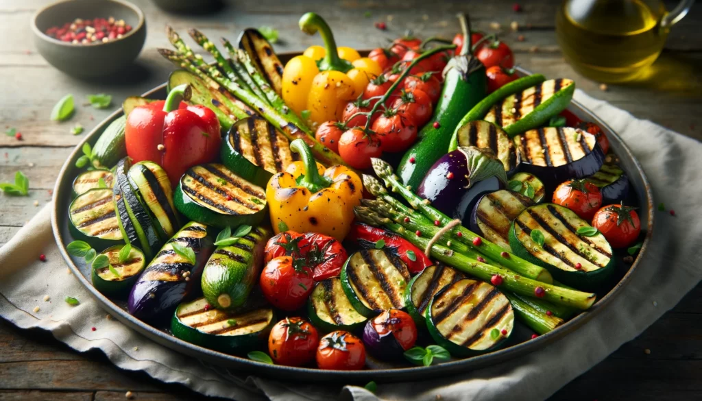 Grilled healthy vegetables