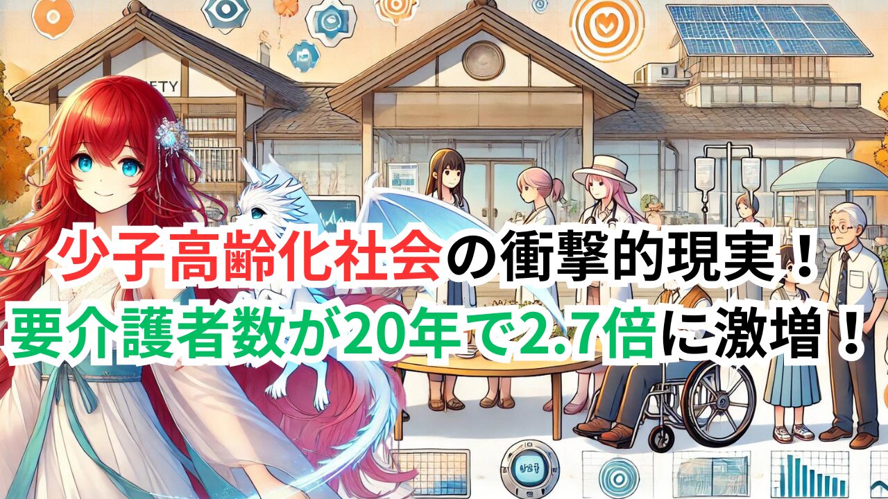 少子高齢化社会の衝撃的現実！ 要介護者数が20年で2.7倍に激増！