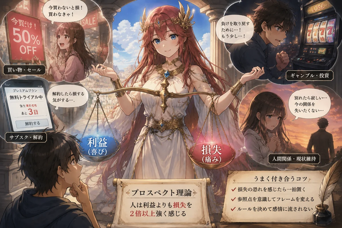 買い物・ギャンブル・サブスク・人間関係に潜むプロスペクト理論と、うまく付き合うコツ